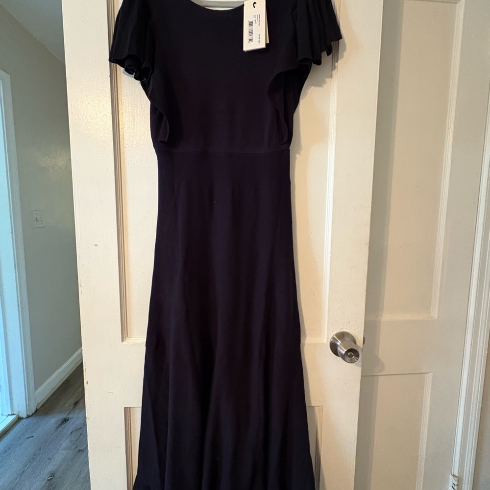 Elegant Navy Knit Dress